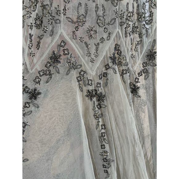 New Free People Annabelle Embellished Maxi Slip sz XS - Picture 7 of 7